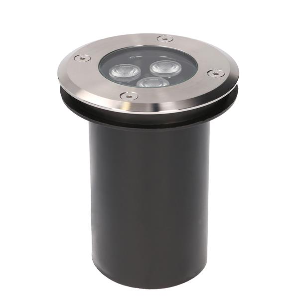 FORLIGHT PX-0128-INO Empotrable de suelo IP65-IP67 Ringo ø110mm LED 3.5W blanco cálido 3000K on-off acero inoxid