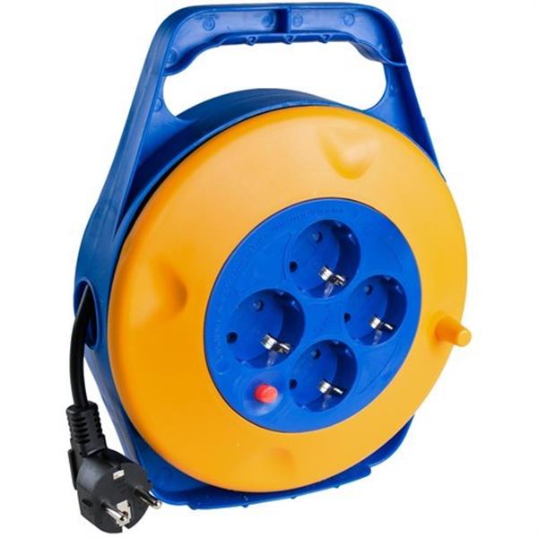 SOLERA 7422/3 Enrollacables 4 tomas bipolar H05VV-F3G1,5mm² 10m