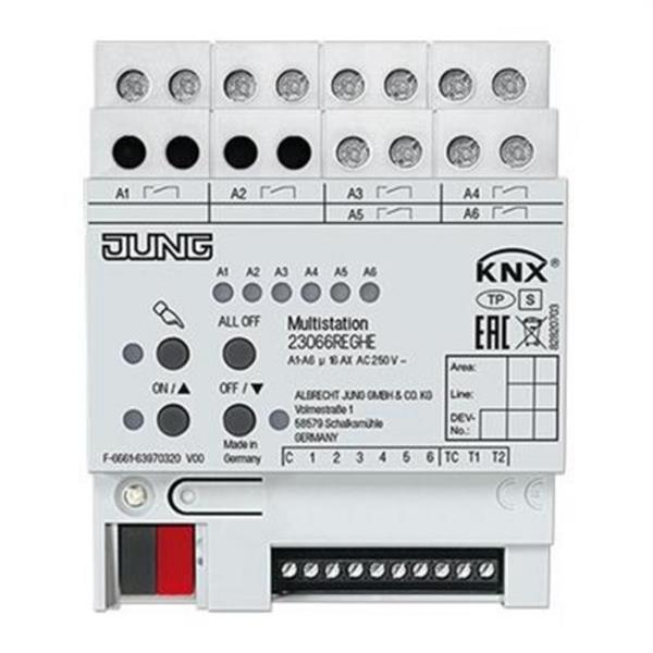 JUNG 23066REGHE Multistation KNX 6 entradas 6 salidas 16A