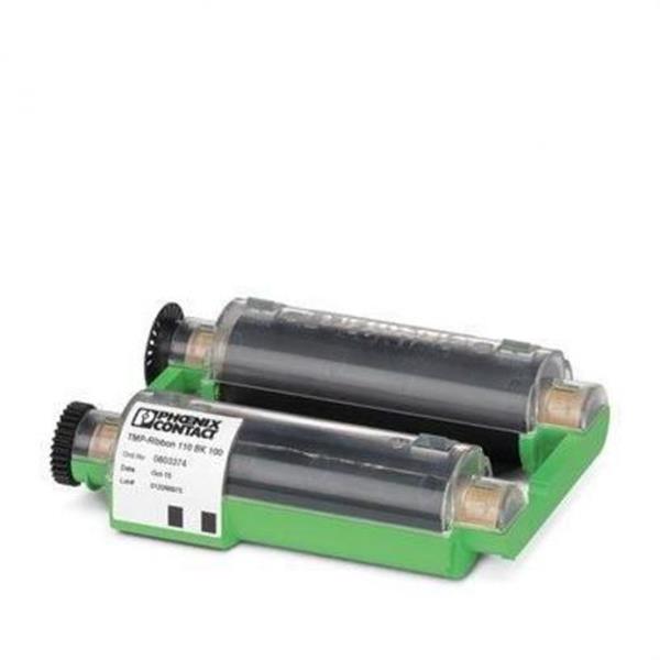 PHOENIX CONTACT 0803374 Cartucho de cinta entintada TMP-RIBBON 110 BK 100 en negro