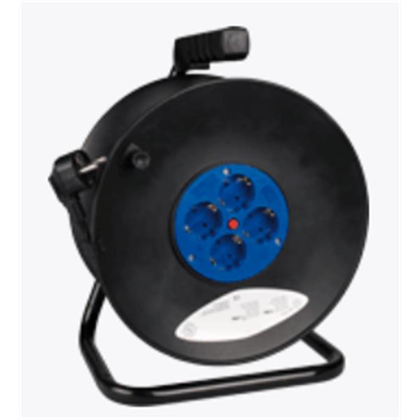 SOLERA 7425/2 Enrollacable con 4 bases 2P+T, 16A 230V, 25 m de cable H05VV-F 3G1,5 mm²