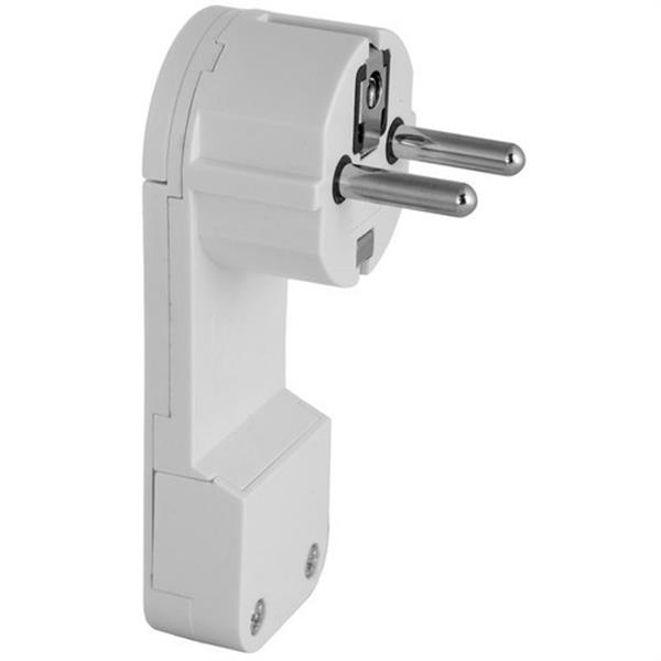 SOLERA CTM1 Clavija trasmueble bipolar 16A 250V espiga 4,5 termoplástico color blanca