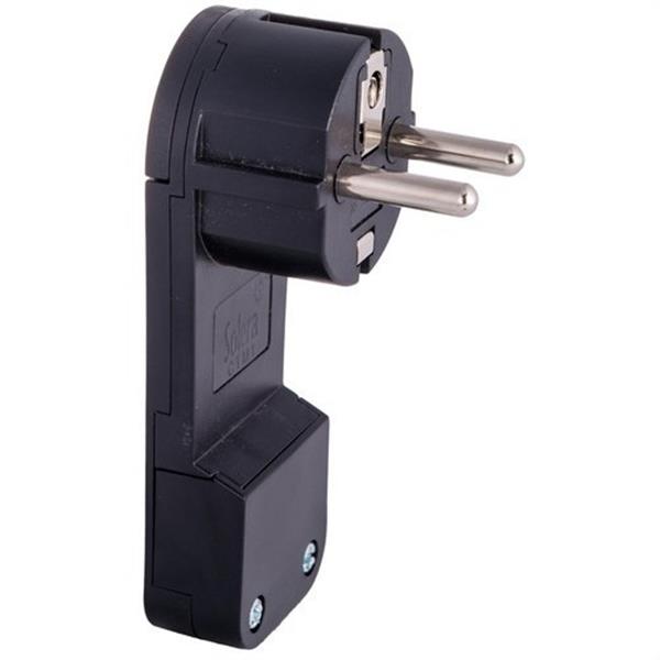SOLERA CTM1N Clavija trasmueble bipolar 16A 250V espiga 4,5 termoplástico color negro