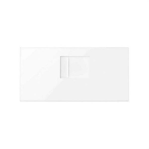 SIMON 10000005-130 Tapa V&D plana CG SIMON 100 para 1 ventana RJ45 blanco brillante