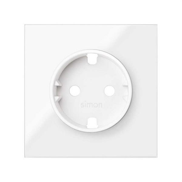 SIMON 10000041-130 Tapa SIMON 100 para base enchufe schuko blanco brillante