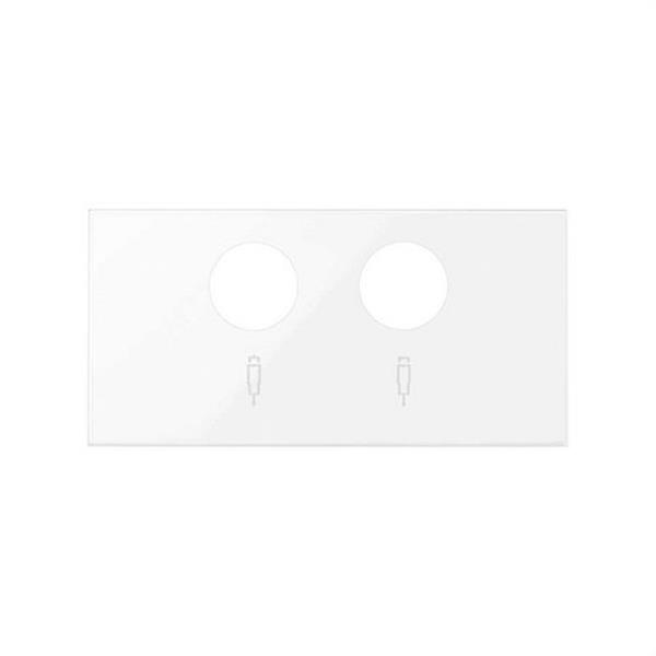 SIMON 10000053-130 Tapa SIMON 100 para toma R-TV+SAT blanco brillante