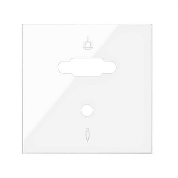 SIMON 10000091-130 Tapa para conector VGA+MINIJACK 2 módulos Simon 100 blanco brillante