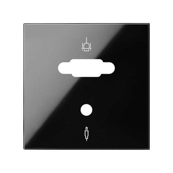 SIMON 10000091-138 Tapa para conector VGA+MINIJACK 2 módulos Simon 100 negro brillante