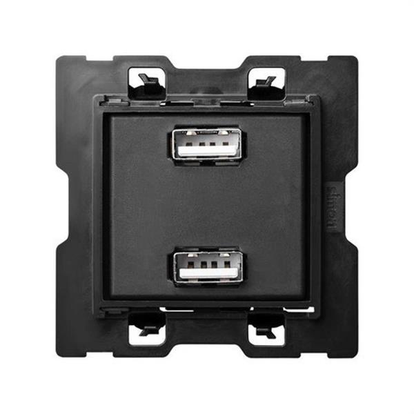 SIMON 10000381-039 Cargador SIMON 100 USB doble 5V DC 2,1A 230V tornillo