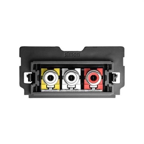 SIMON 10000565-039 Conector SIMON 100 3RCA con tornillo