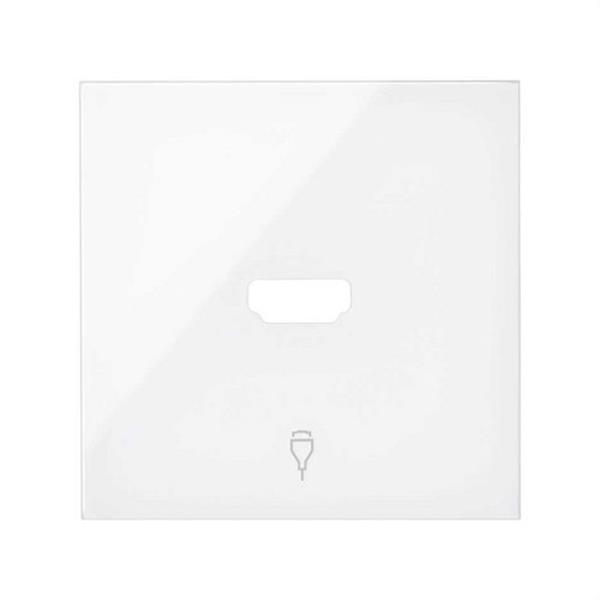 SIMON 10001094-130 Tapa SIMON 100 para conector HDMI con 2 módulos blanco brillante