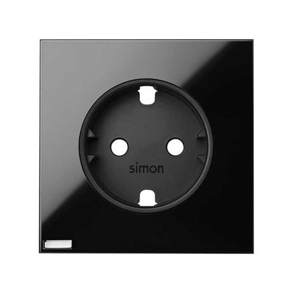SIMON 10002041-138 Tapa enchufe SIMON 100 IO negro brillante