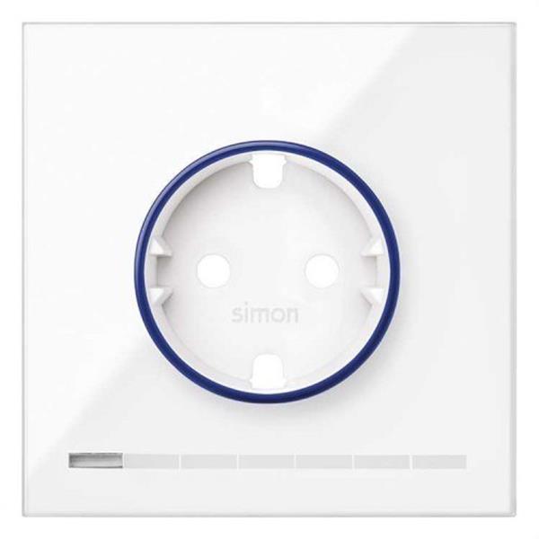 SIMON 10003041-130 Tapa enchufe HUB IO Simon 100 blanco brillante