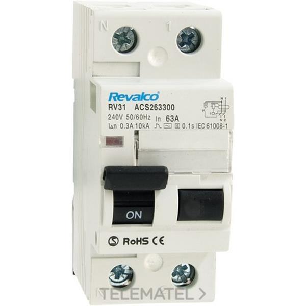 REVALCO RV31A24030 DIFERENCIAL 2 POLOS 40A 30mA SUPERINMUNIZADO 10kA