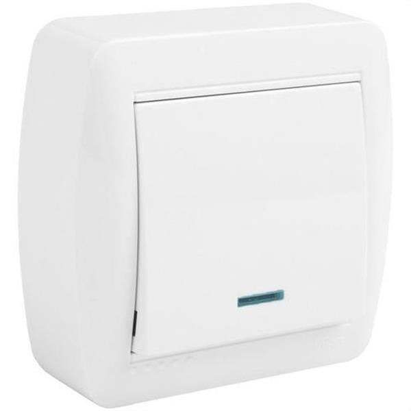 SOLERA MUR02ILU Conmutador unipolar luminoso Serie MURAL 10A 250V
