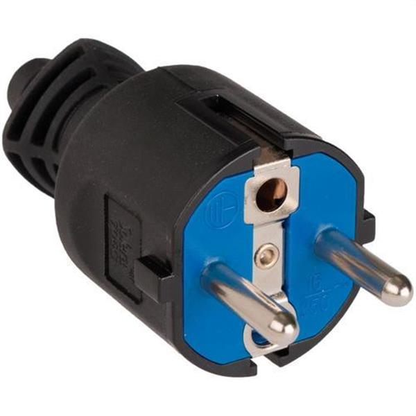 SOLERA 706C Clavija bipolar TT lateral 16A 250V 4,8mm caucho