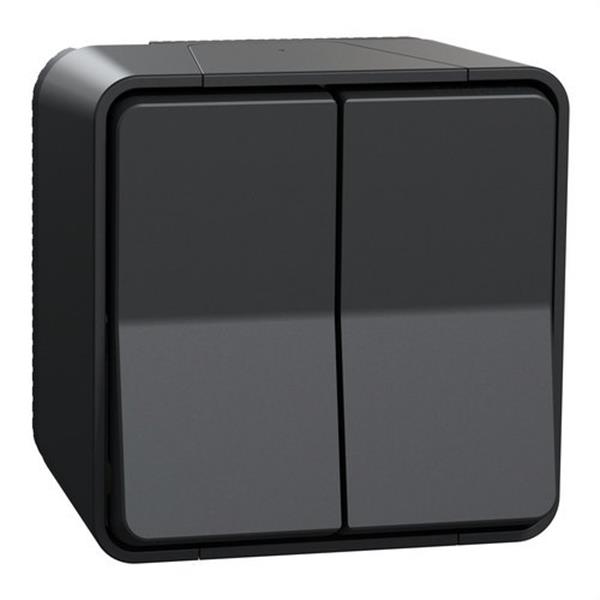 SCHNEIDER ELECTRIC MUR35022 Doble conmutador de superficie de la gama MUREVA STYL gris