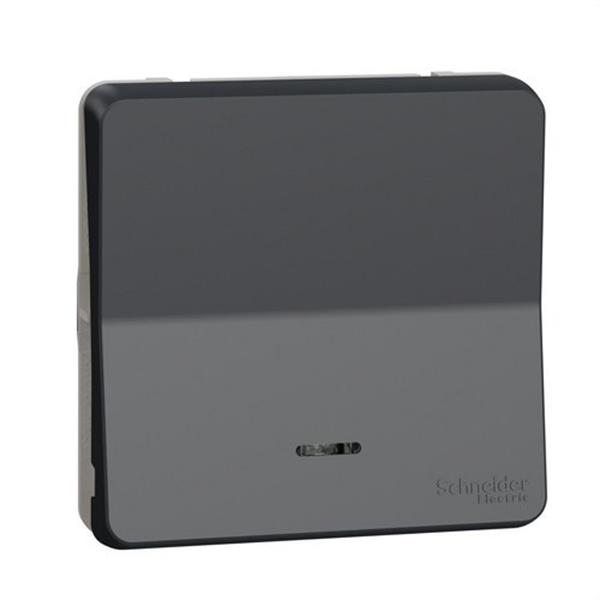 SCHNEIDER ELECTRIC MUR35127 Pulsador componible 10A MUREVA STYL gris con LED para instalación en superficie o empotrada