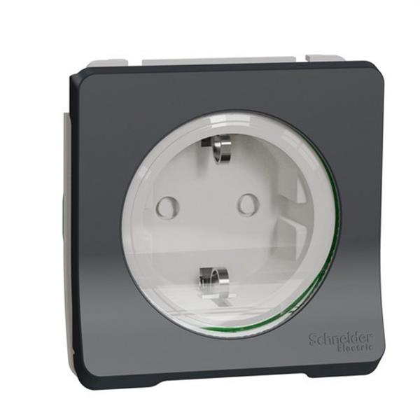SCHNEIDER ELECTRIC MUR36135 Base enchufe schuko componible 10A MUREVA STYL gris para instalación en superficie o empotr
