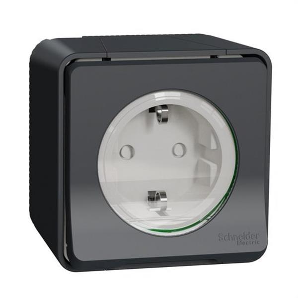 SCHNEIDER ELECTRIC MUR36731 Base schuko superficie de la gama MUREVA STYL color gris