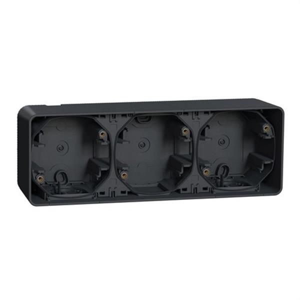 SCHNEIDER ELECTRIC MUR37713 Caja triple MUREVA STYL gris para instalación en superficie horizontal (IP55)