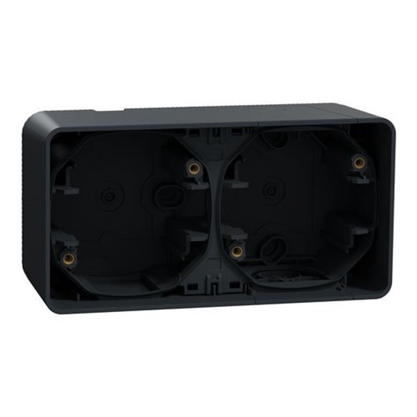 SCHNEIDER ELECTRIC MUR37914 Caja doble MUREVA STYL gris para instalación en superficie horizontal (IP55)