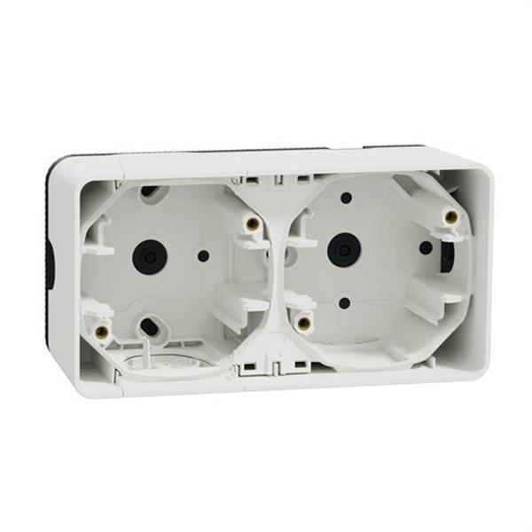 SCHNEIDER ELECTRIC MUR39914 Caja doble superficie horizontal de la gama MUREVA STYL color blanco