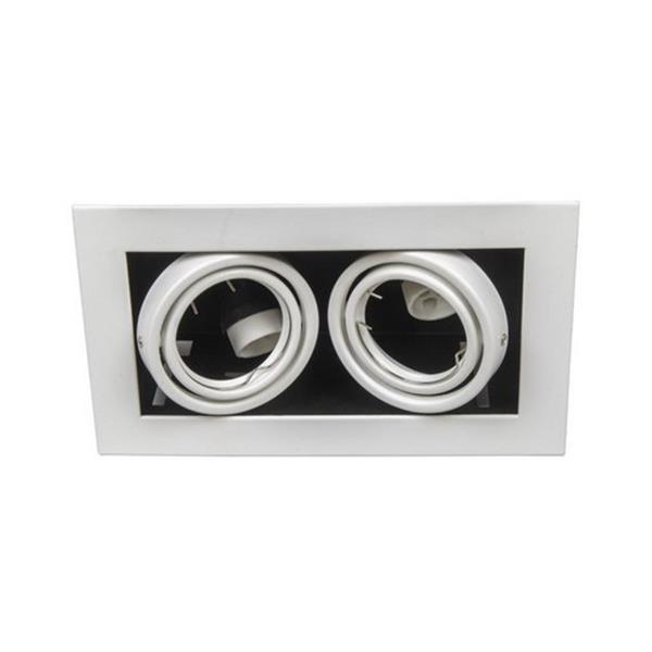 CONALUX 3009-01 Luminaria empotrable KARDAN 2x50W blanco