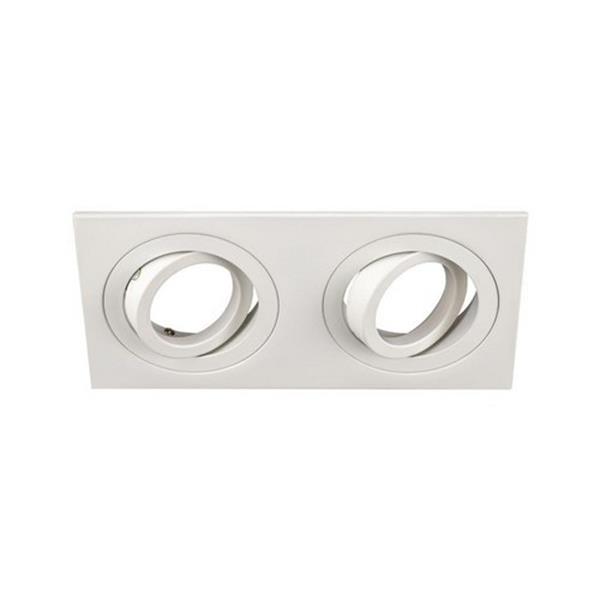 CONALUX 4138/2-01 Downlight empotrable 4138/2 cuadrado basculante 50W blanco