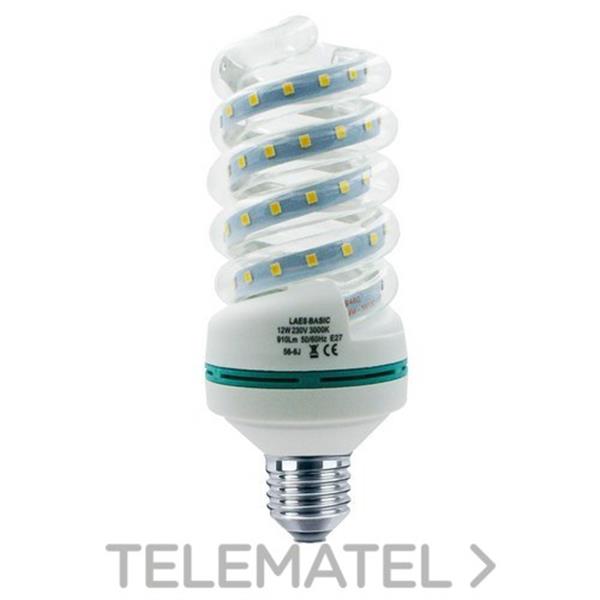 LAES 986471 Lámpara Spiral LED 6000K E27 230V 12W basic