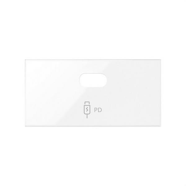 SIMON 10001097-130 Tapa cargador USB SIMON 100 con 1 boca blanco brillante