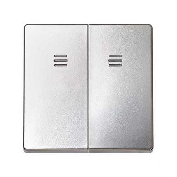 SIMON 8202025-033 Tecla doble SIMON 82 para mecanismo con luminoso azul aluminio