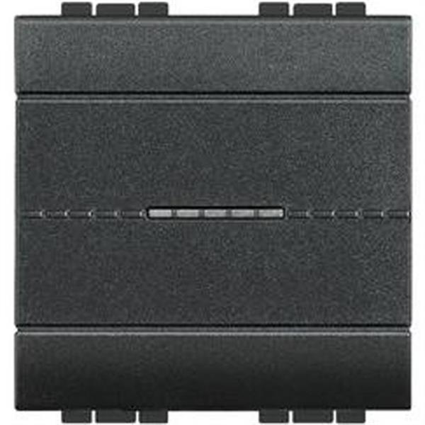 BTICINO L4053M2AN Conmutador axial Livinglight 1P 16A 2 módulos antracita
