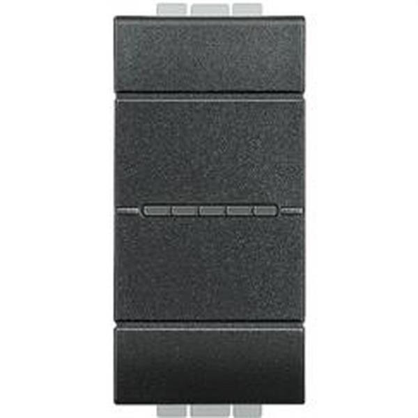 BTICINO L4055AN Pulsador axial Livinglight 1P 10A 1 módulo antracita