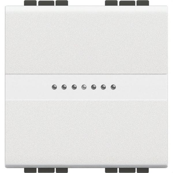 BTICINO N4055M2AN Pulsador axial Livinglight 1P 10A 2 módulos blanco