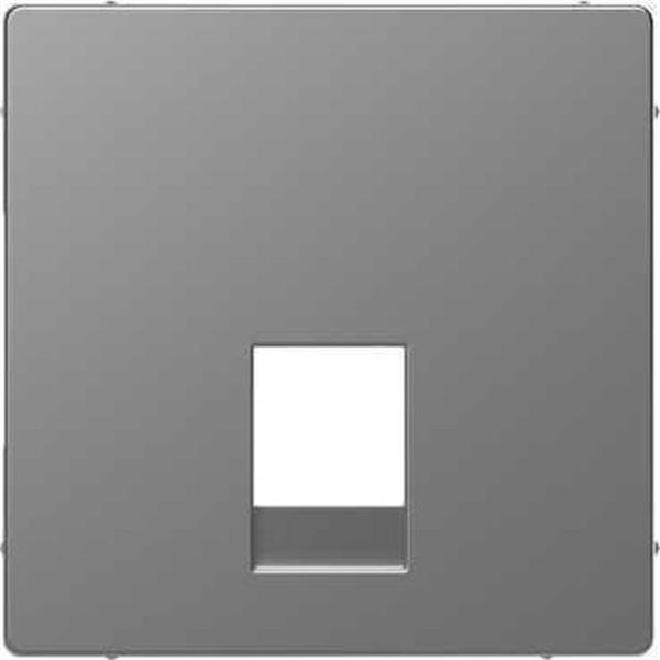 SCHNEIDER ELECTRIC MTN4215-6036 Tapa para el mecanismo de toma de teléfono en policarbonato mate de color aluminio ELEGANCE