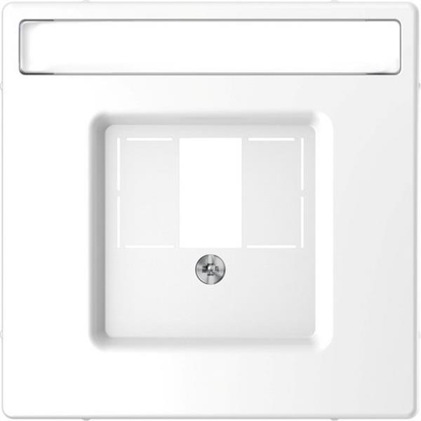 SCHNEIDER ELECTRIC MTN4250-6035 Tapa para el mecanismo de conector multimedia en policarbonato mate de color blanco ártico 