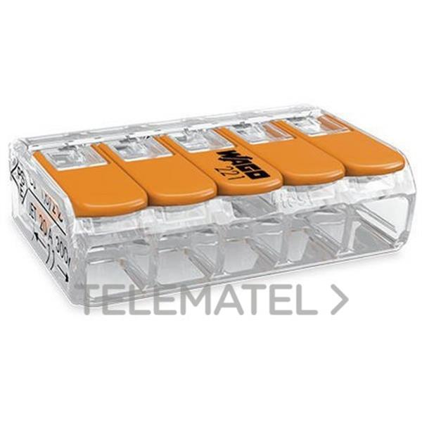 DICOMAT 221-415 *Borna conexión compact Serie 221 5 conductores transparente