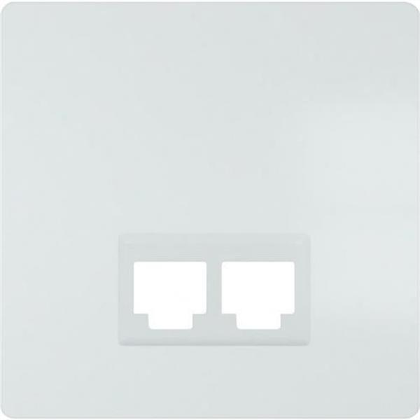 BJC 5TG20782WH02 Tapa toma doble RJ-19682-1 Miro en blanco polar