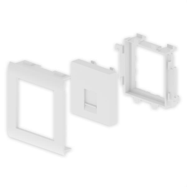 UNEX 93749-2 Placa plana 93 1RJ45 U24X 65mm blanco