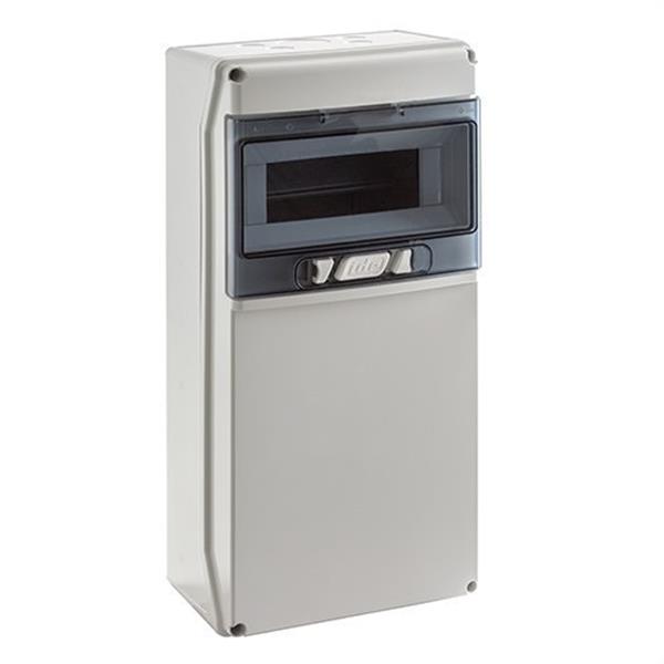 IDE CSN9PT Cofret IP65 superior 1x9 módulos de color gris plata