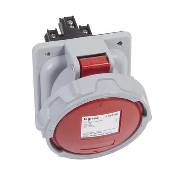 LEGRAND 555588 Base cuadrada P17 63A 3P + TT 415V IP67