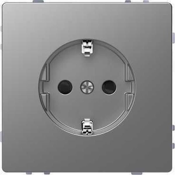 SCHNEIDER ELECTRIC MTN2300-6036 Toma schuko completa con mecanismo 16A aluminio D-LIFE para instalación empotrada