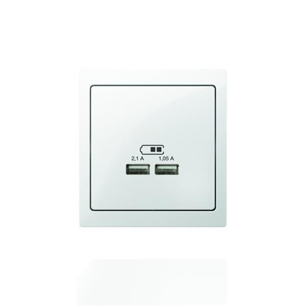 SCHNEIDER ELECTRIC MTN4366-0100 Toma para cargador doble tipo USB 2100mA D-LIFE