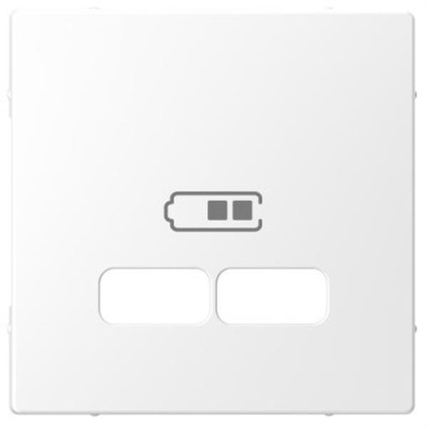 SCHNEIDER ELECTRIC MTN4367-6035 Tapa para toma de cargador doble tipo USB 2100mA en color blanco ártico D-LIFE