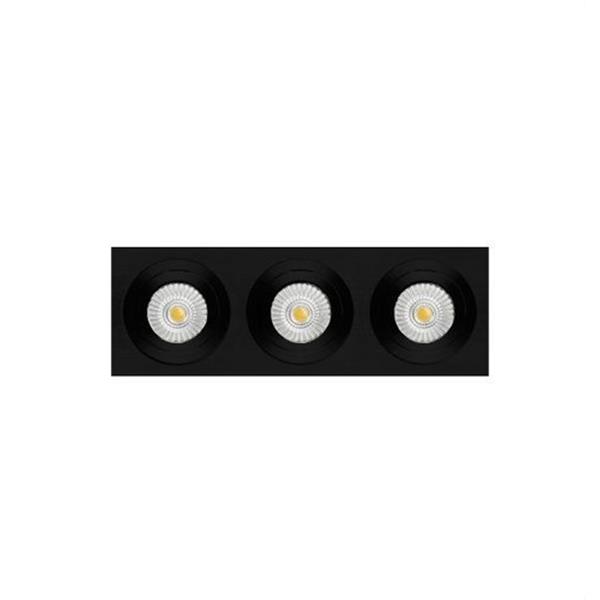 NEXIA 00243-1GU Downlight orientable INOX_S 3xGU10 negro