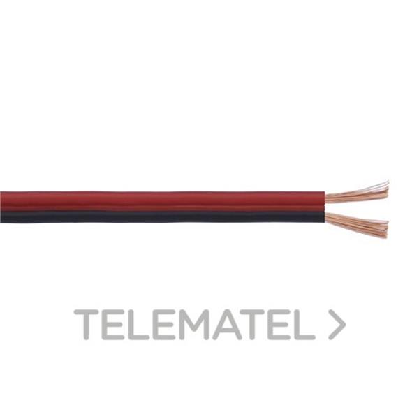 GESCABLE 33CPPBC0095R25 Cable paralelo altavoz 2x1,00mm² libre de halógenos rojo negro (Rollo 100m) (Dca)