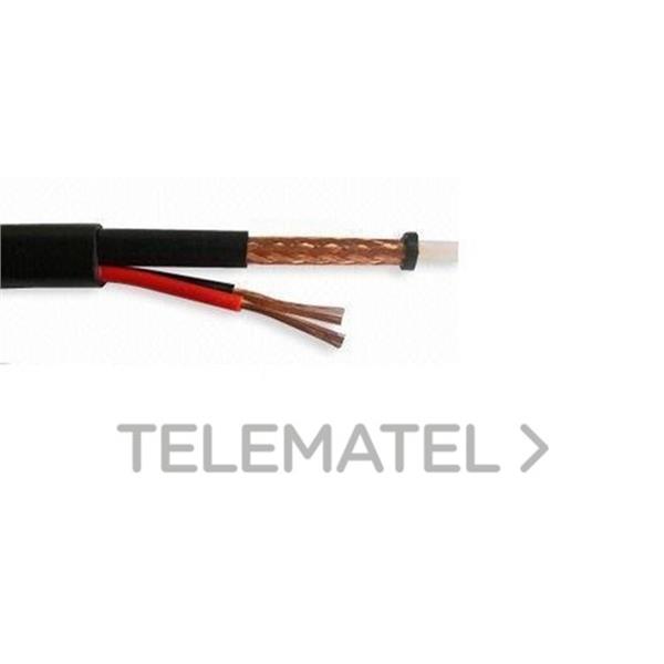 GESCABLE 75CPTRG0103Z97 Cable coaxial RG 59 MIL-C-17+2X0,75 libre de halógenos rojo negro (Bobina 500m) (Fca)