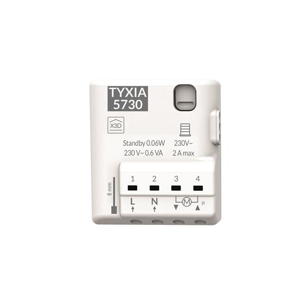 DELTA DORE 6351402 Receptor nanomódulo TYXIA 5730 para persianas motorizadas función Subida/Bajada/Paro