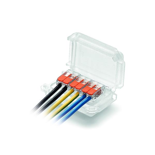 RAYTECH HAPPYJOINT6 Mini cajas con conector y gel listo para usar 0,6/1kV IPX8 (53x39x24) con 2 conector de pal